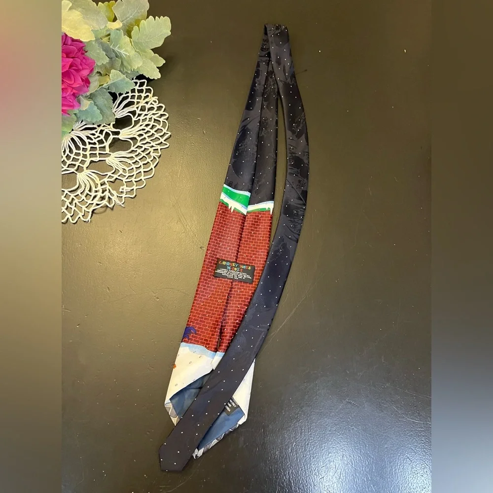 Looney Tunes Mania Vintage 90s Christmas Bugs Bunny Daffy Duck Neck Tie See Dets